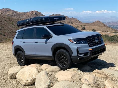 TrailSport shown in Sonic Gray Pearl * at $44,500 MSRP * 19 city/24 highway mpg rating. *. Step Up to Adventure. The Passport TrailSport is purpose-built for off-road exploration. Roof rails come ready for cargo attachments, * while the i-VTM4® all-wheel-drive system allows for a smoother journey across tough terrain. 